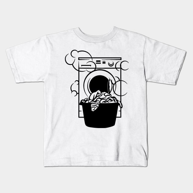 washing machine Kids T-Shirt by baikteman